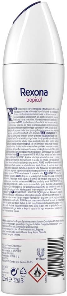 Rexona Women Tropical Deodorant Spray MotionSense 48H 200ML