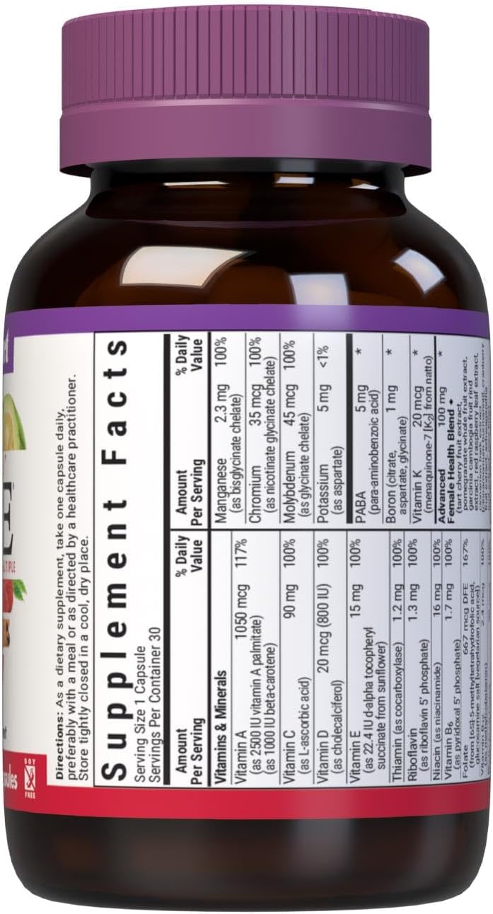 بلو بونيت نيوتريشن، أقراص بلو بونيت النسائية الكاملة متعددة المكونات، 60 قرصًا