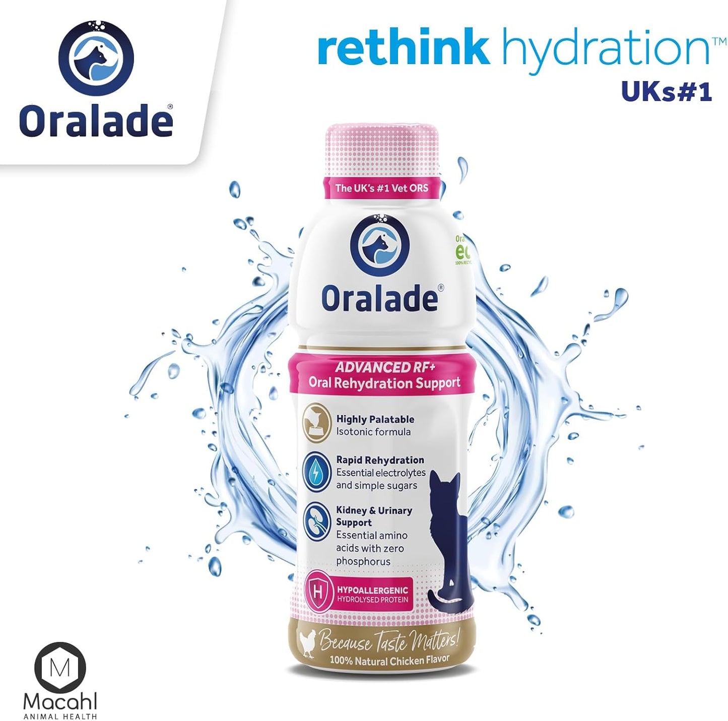 أوراليد - معزز بتقنية RF+، دعم ترطيب الفم للقطط 330 مل