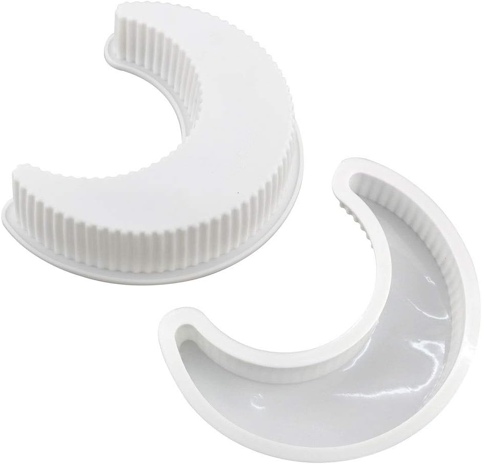 زينة رمضان جودرن ثلاثية الأبعاد على شكل هلال من السيليكون للكيك