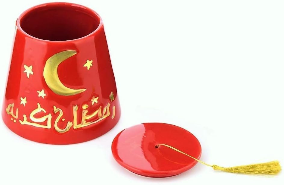 وعاء سيراميك رمضاني من فام لتزيين المنزل