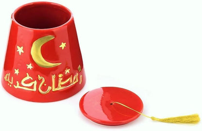 وعاء سيراميك رمضاني من فام لتزيين المنزل