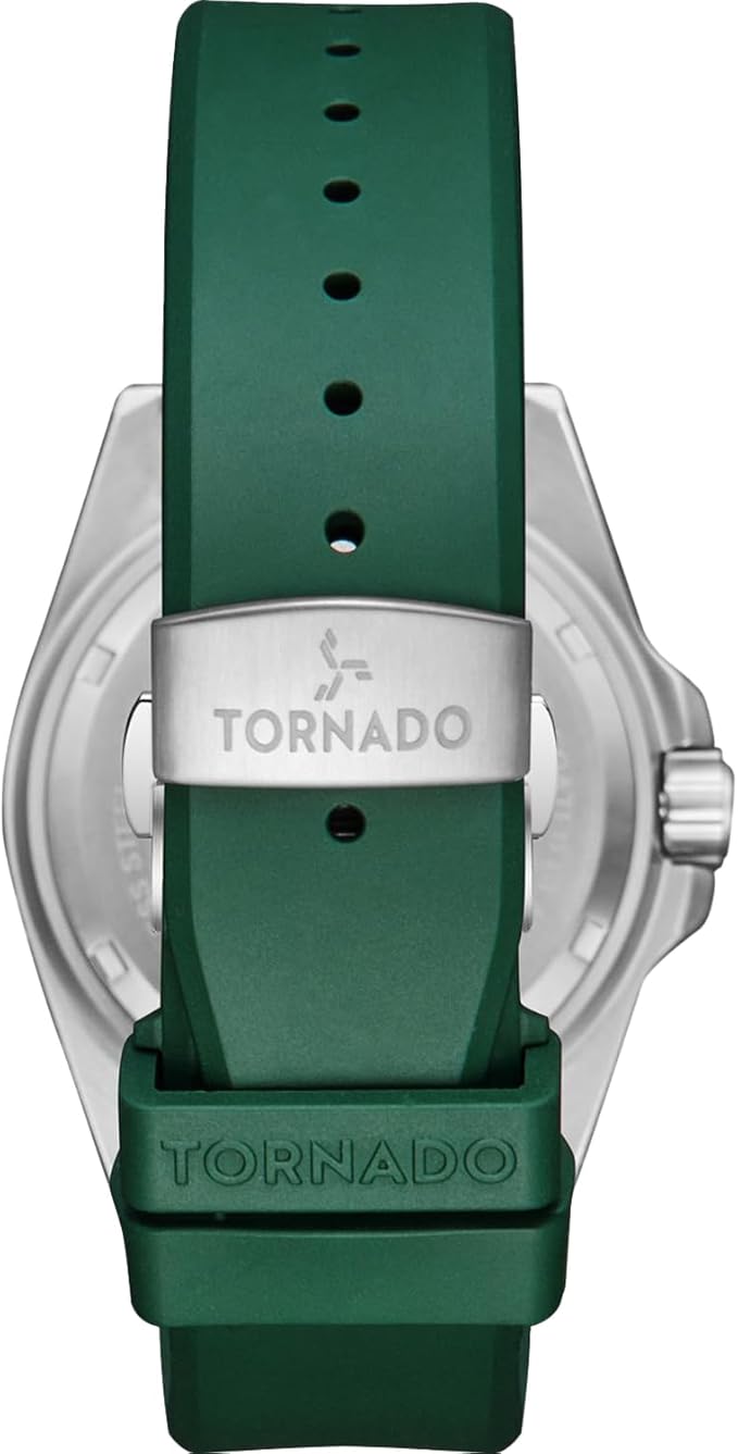 Tornado Lumina Analog Men’s Watch T22001-SSHH- 42mm Green Dial