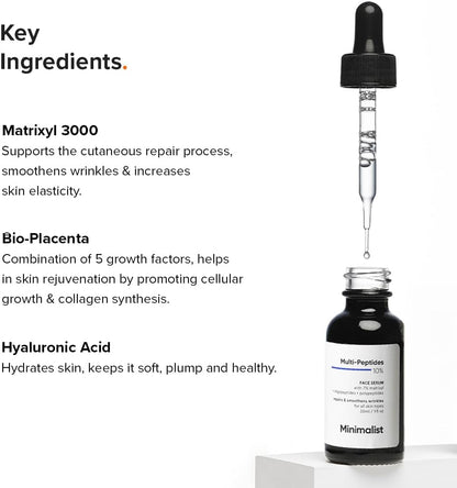 Minimalist Collagen Boosting Serum with 10% Multi-Peptides 30ml