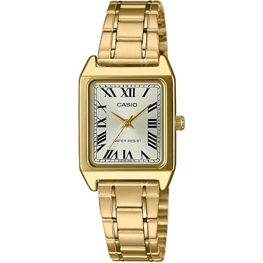 Casio Women's Watch - LTP-V007G-9BUDF Gold Dial, Gold Band