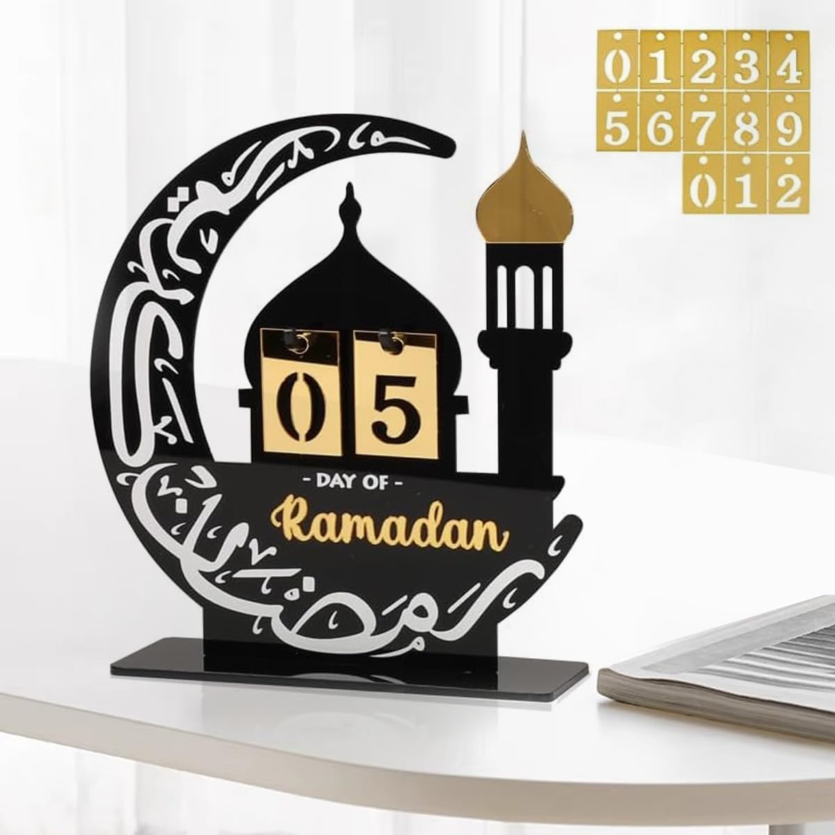 Ramadan Decorations, 2026 Advent Countdown Calendar Acrylic 30 Days