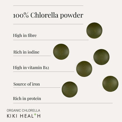 Kiki Health Organic Chlorella, 200 Tablets