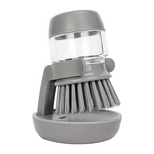 Dish Brush, Soap Dispensing Palm Scrub Brush with Drip Tray
