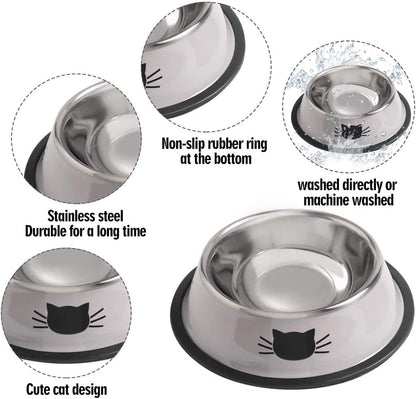 Stainless Steel Cat/Dog Bowls 2 Pack