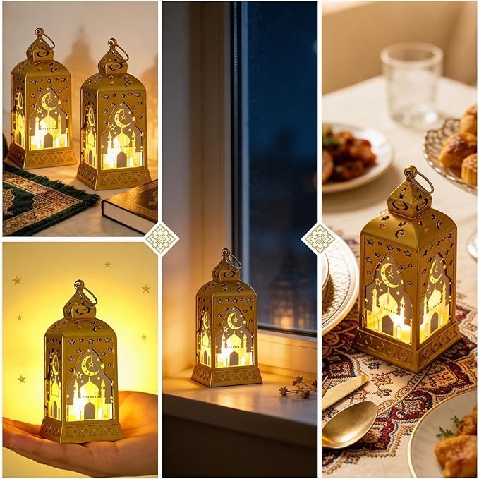 زينة رمضانية، قطعتان من فوانيس عيد مبارك