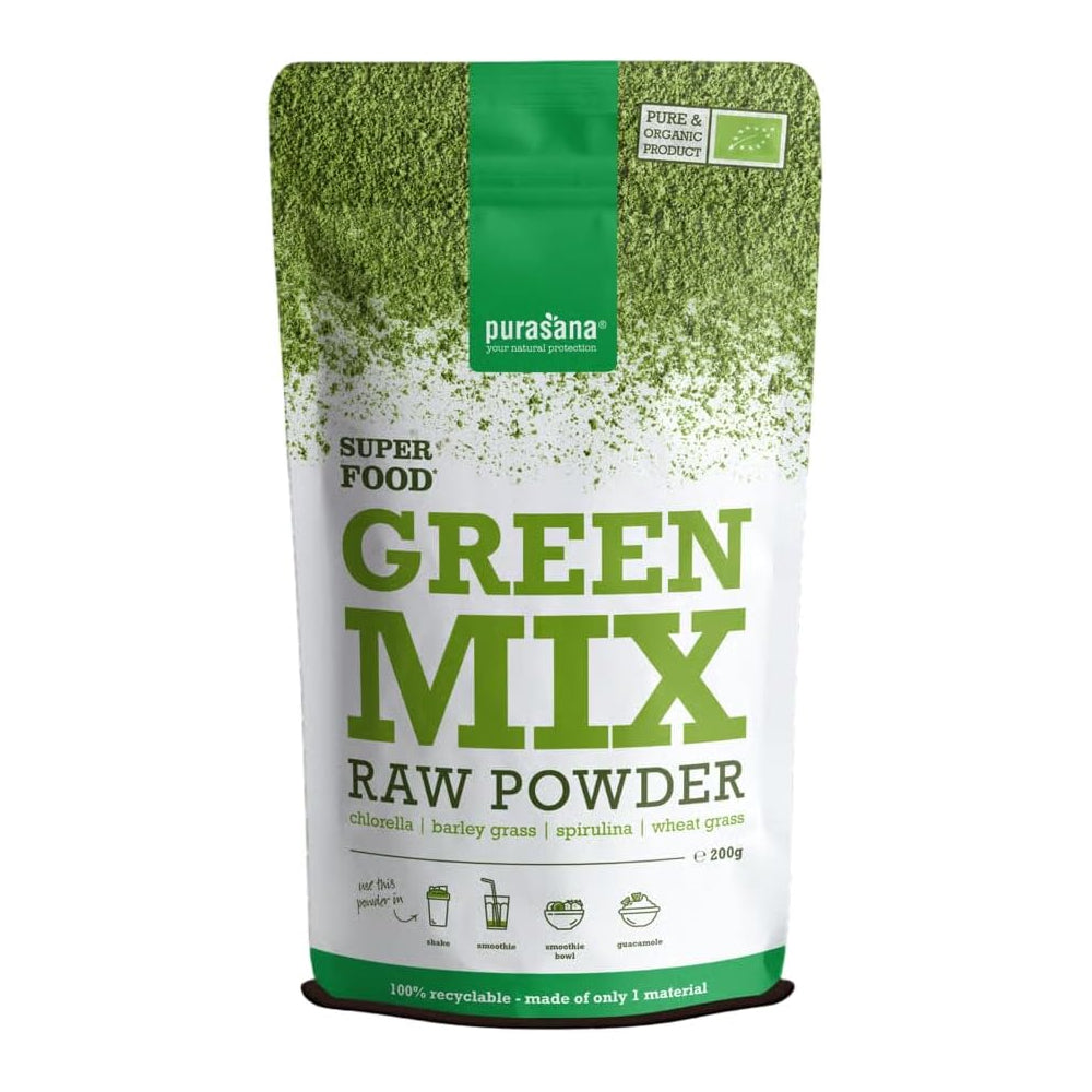 Purasana Organic Green Mix Powder, 200g