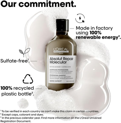 L’Oréal Professionnel | Absolut Repair Molecular Shampoo | Sulfate-Free 300ml