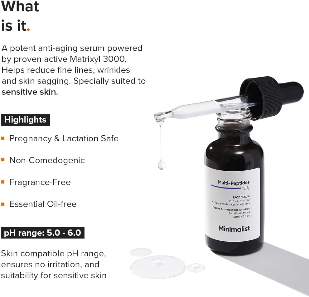 Minimalist Collagen Boosting Serum with 10% Multi-Peptides 30ml