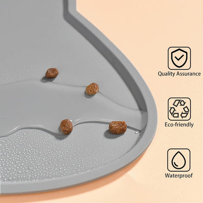 سجادة طعام الحيوانات الأليفة من لونيميا، قطعة واحدة، سجادة سيليكون لأوعية طعام الحيوانات الأليفة، سجادة تغذية الحيوانات الأليفة للأرضيات