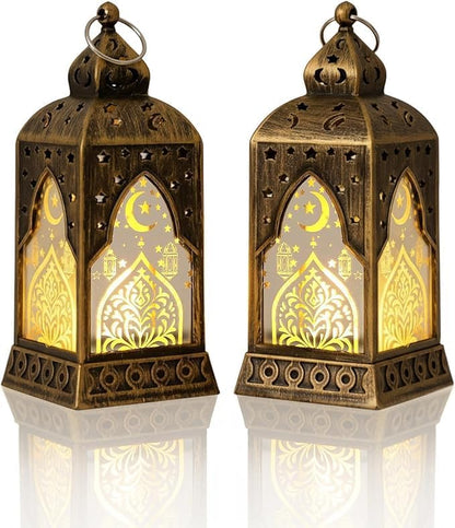 زينة رمضانية، قطعتان من فوانيس عيد مبارك