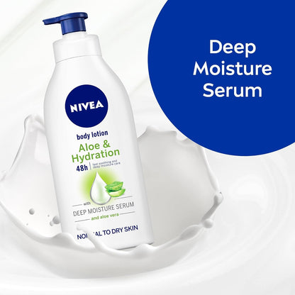 لوشن نيفيا للجسم مرطب، بخلاصة الصبار، للبشرة العادية إلى الجافة، 625 مل