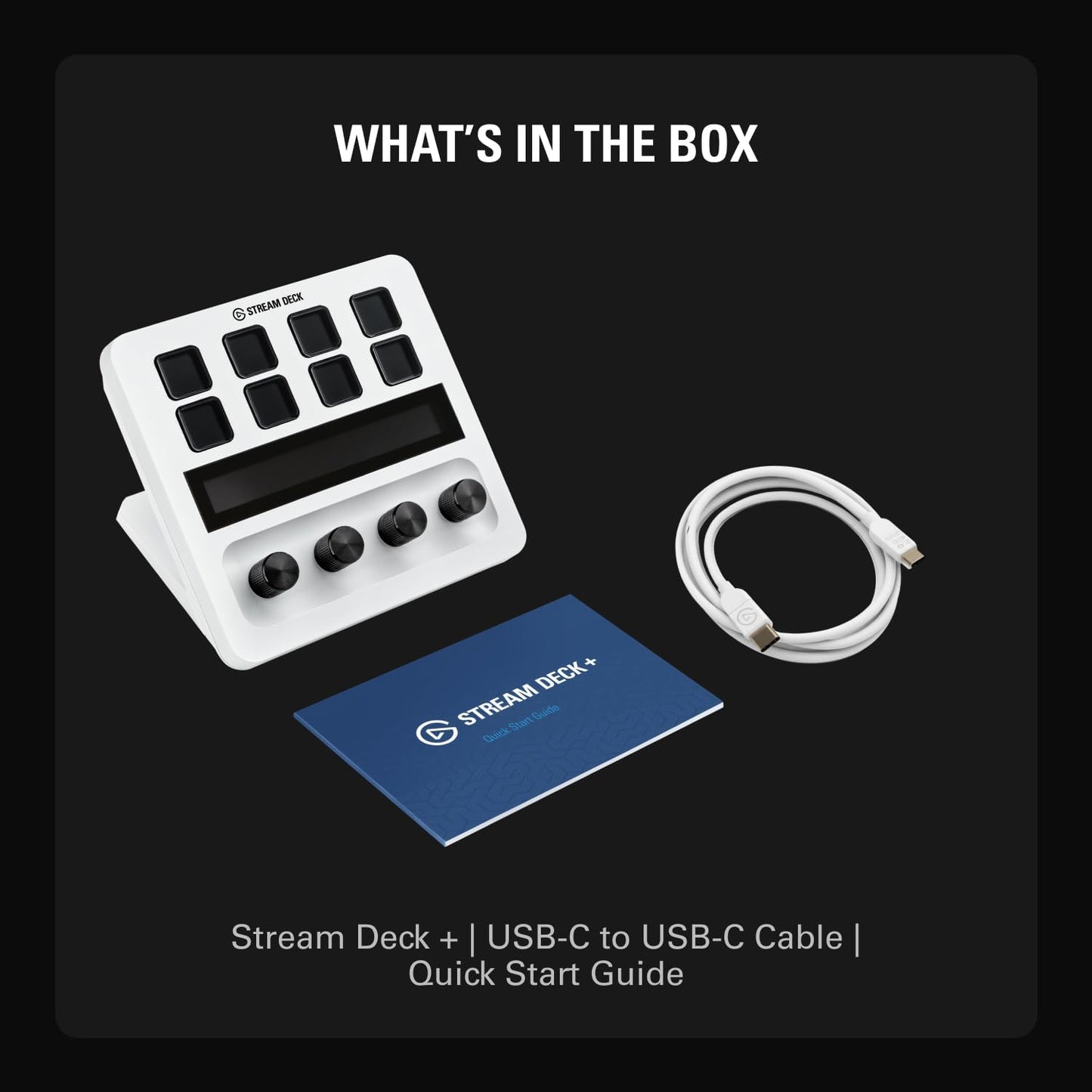 Elgato Stream Deck + White - Studio Controller with LCD Keys