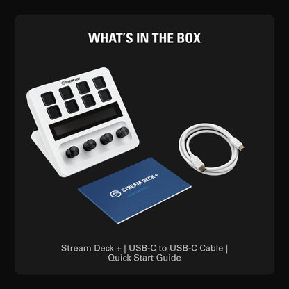 Elgato Stream Deck + White - Studio Controller with LCD Keys