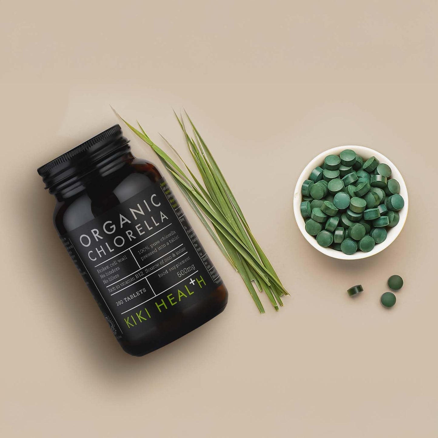 Kiki Health Organic Chlorella, 200 Tablets