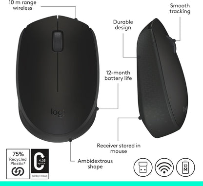 Logitech M171 Wireless MoUSe, 2.4 Ghz With USb Mini Receiver