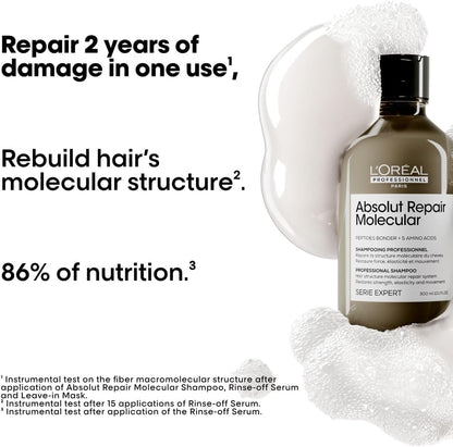 L’Oréal Professionnel | Absolut Repair Molecular Shampoo | Sulfate-Free 300ml