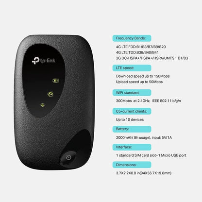 TP-Link M7000 4G+ MiFi, Portable Travel WiFi