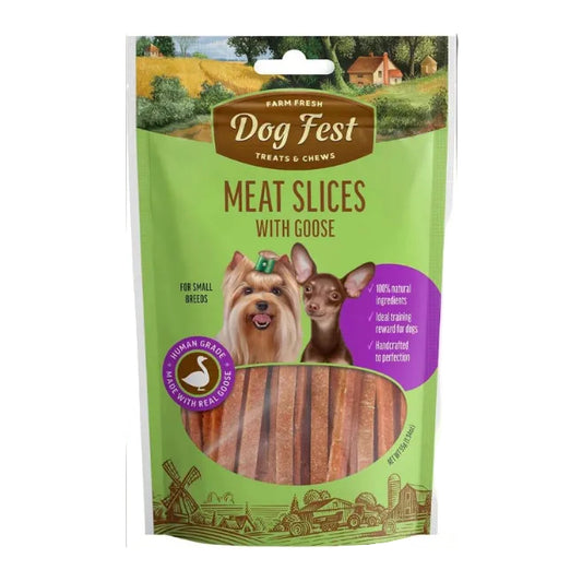 Dog fest slices with goose for small breeds 55g