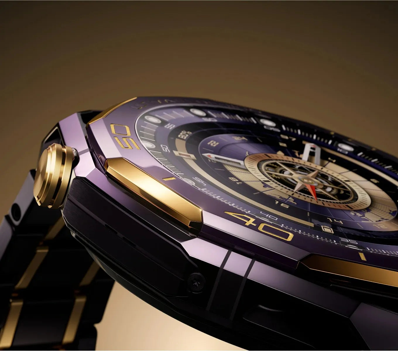 Huawei Watch Ultimate Design Smartwatch - Royal Purple and Gold Edition