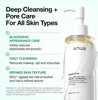 ANUA Heartleaf Pore Control Cleansing Oil 200ml