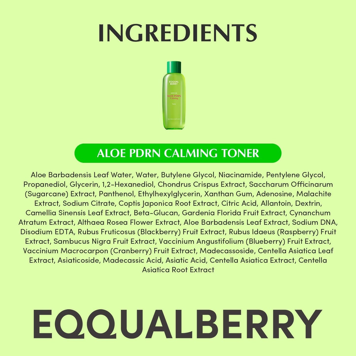 EQQUALBERRY Aloe PDRN Calming Toner 150 ml
