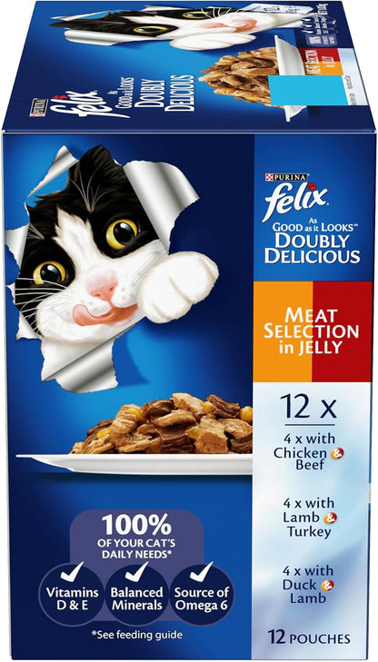 تشكيلة لحوم فيليكس فود 85 غرام (عبوة من 12 قطعة)