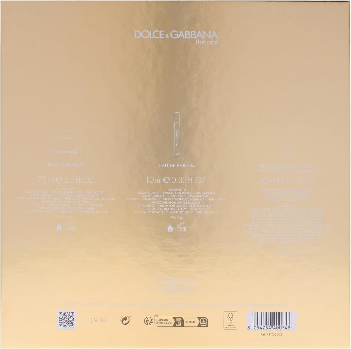 Dolce&Gabbana The One Eau de Parfum 75ml Gift Set