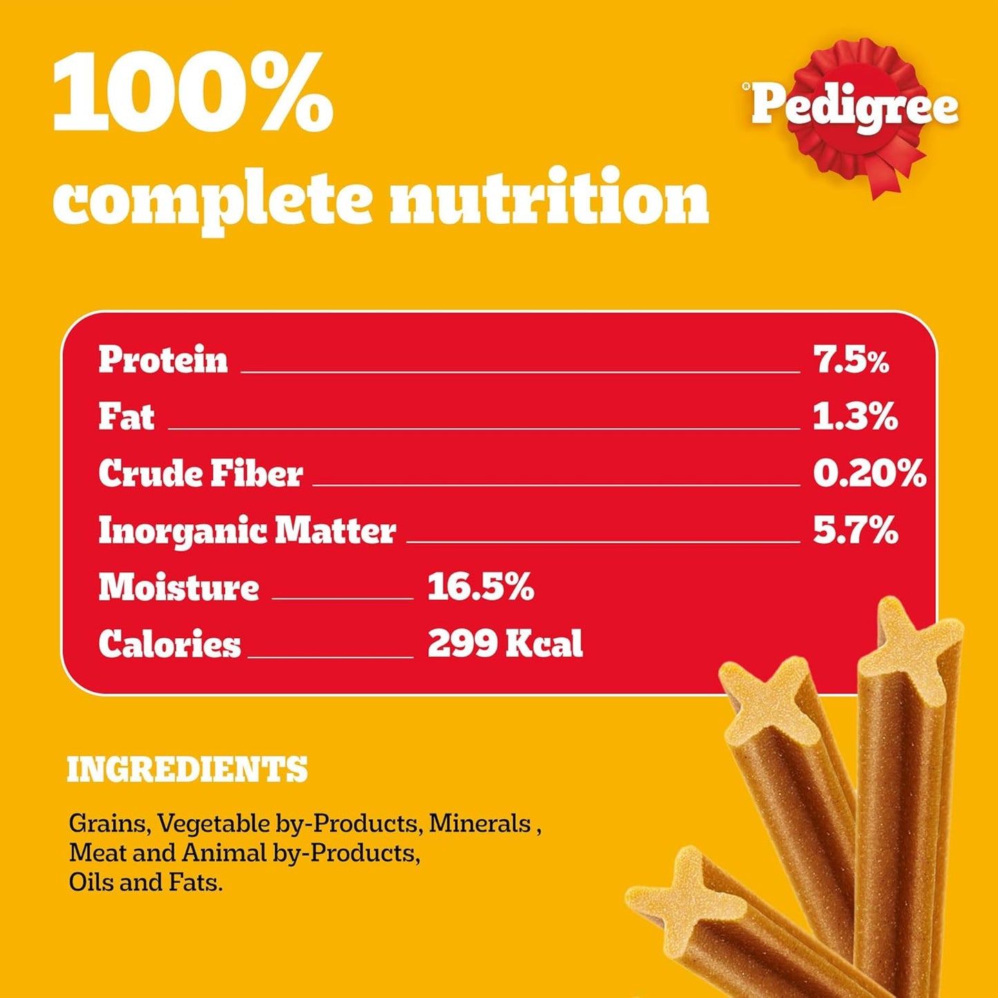 مكافآت الكلاب من بيديجري، مكافآت دينتا ستيكس للكلاب، بنكهة الدجاج، 270 غرام