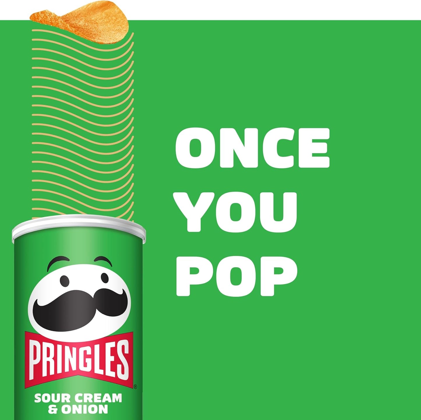 برينجلز بنكهة الكريمة الحامضة والبصل - 165 غرام