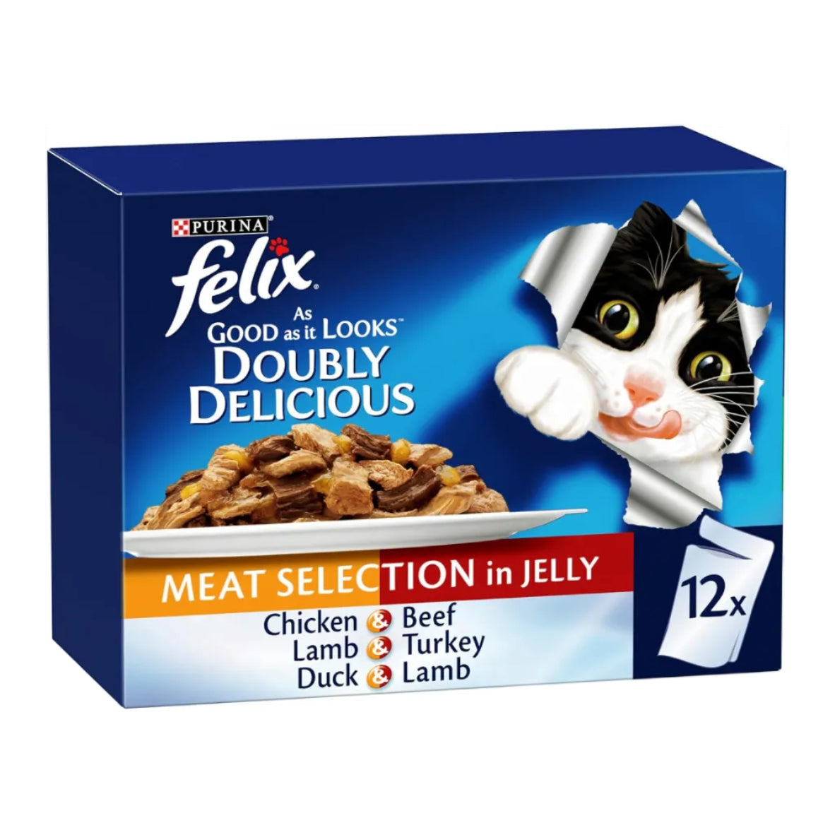 تشكيلة لحوم فيليكس فود 85 غرام (عبوة من 12 قطعة)