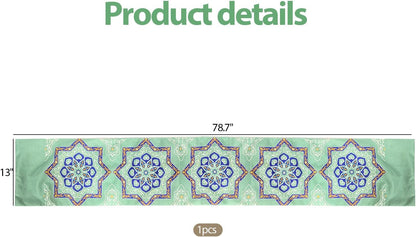 مفرش طاولة، 13 × 78.7 بوصة، مناسب لطاولة رمضان