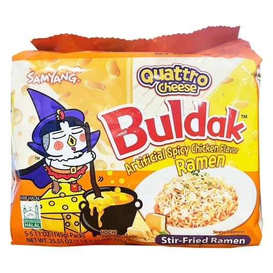 Samyang Quattro Cheese Flavor Buldak Ramen Pack of 5