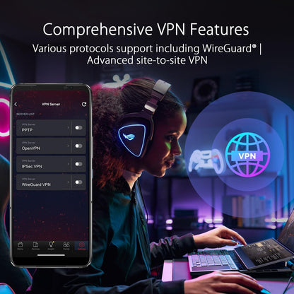 ASUS ROG Rapture GT-BE98 Quad-band WiFi 7 AiMesh Extendable Gaming Router