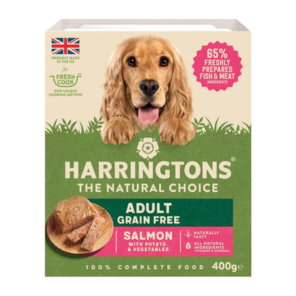 طعام هارينغتونز الرطب للكلاب البالغة بنكهة سمك السلمون 400 غرام