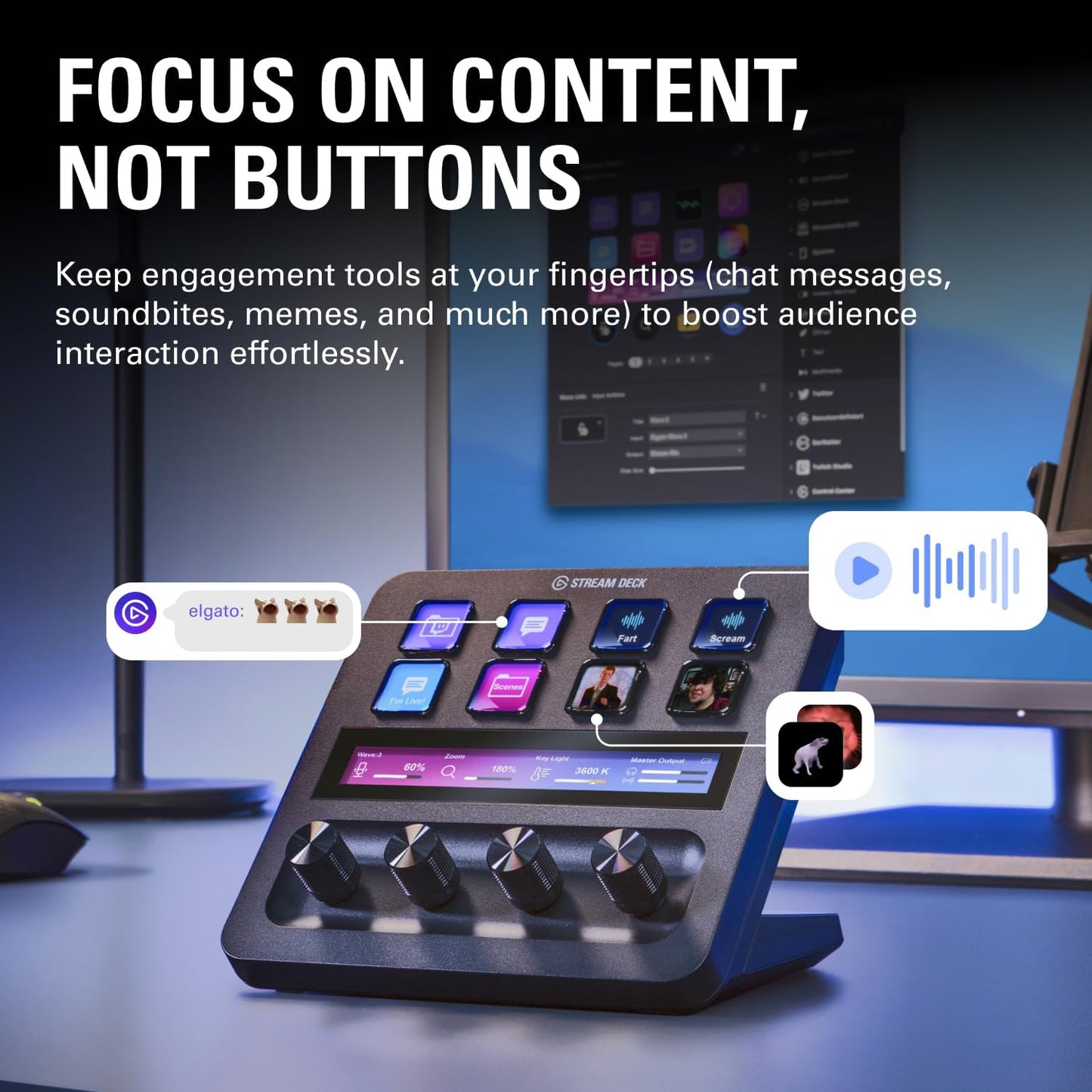 Elgato Stream Deck +, Audio Mixer, Production Console and Studio Controller