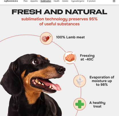 مكعبات لحم الضأن المجففة بالتجميد من كوزمودوغ (60 غرام)