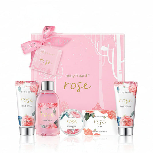 Bath Spa Gift Box for Women - Luxurious 6 Piece Bath and Body Set