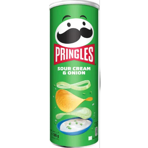 برينجلز بنكهة الكريمة الحامضة والبصل - 165 غرام