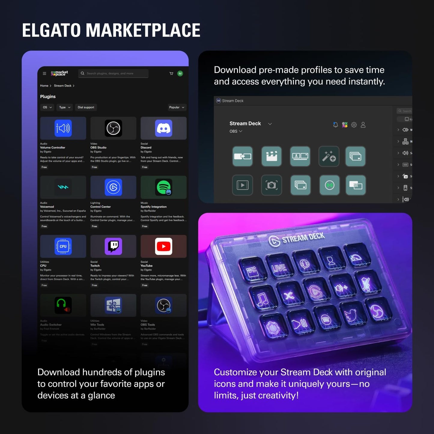 Elgato Stream Deck +, Audio Mixer, Production Console and Studio Controller