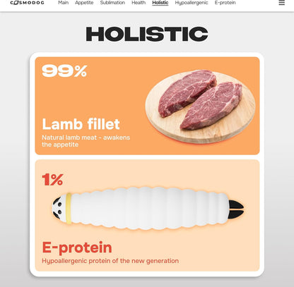 مكعبات لحم الضأن المجففة بالتجميد من كوزمودوغ (60 غرام)