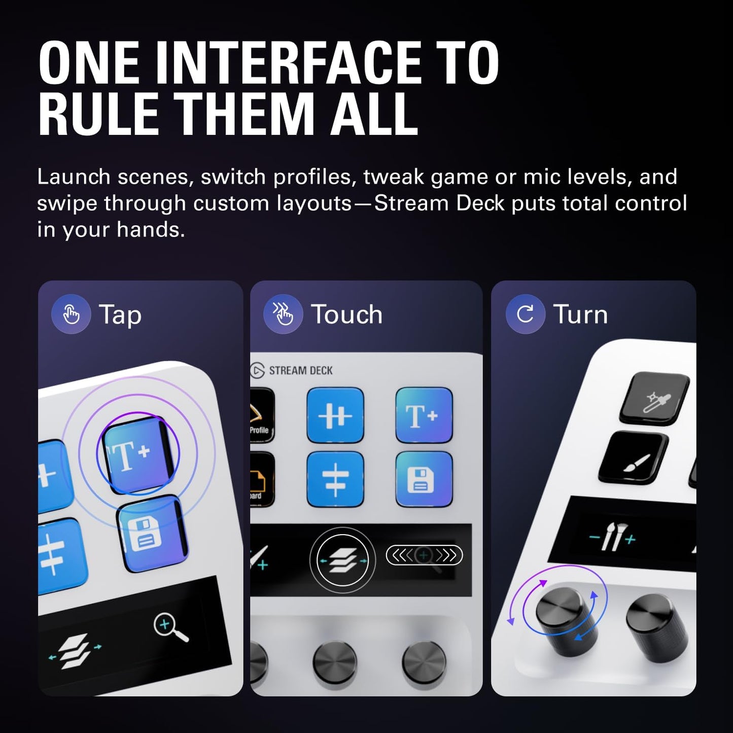 Elgato Stream Deck + White - Studio Controller with LCD Keys