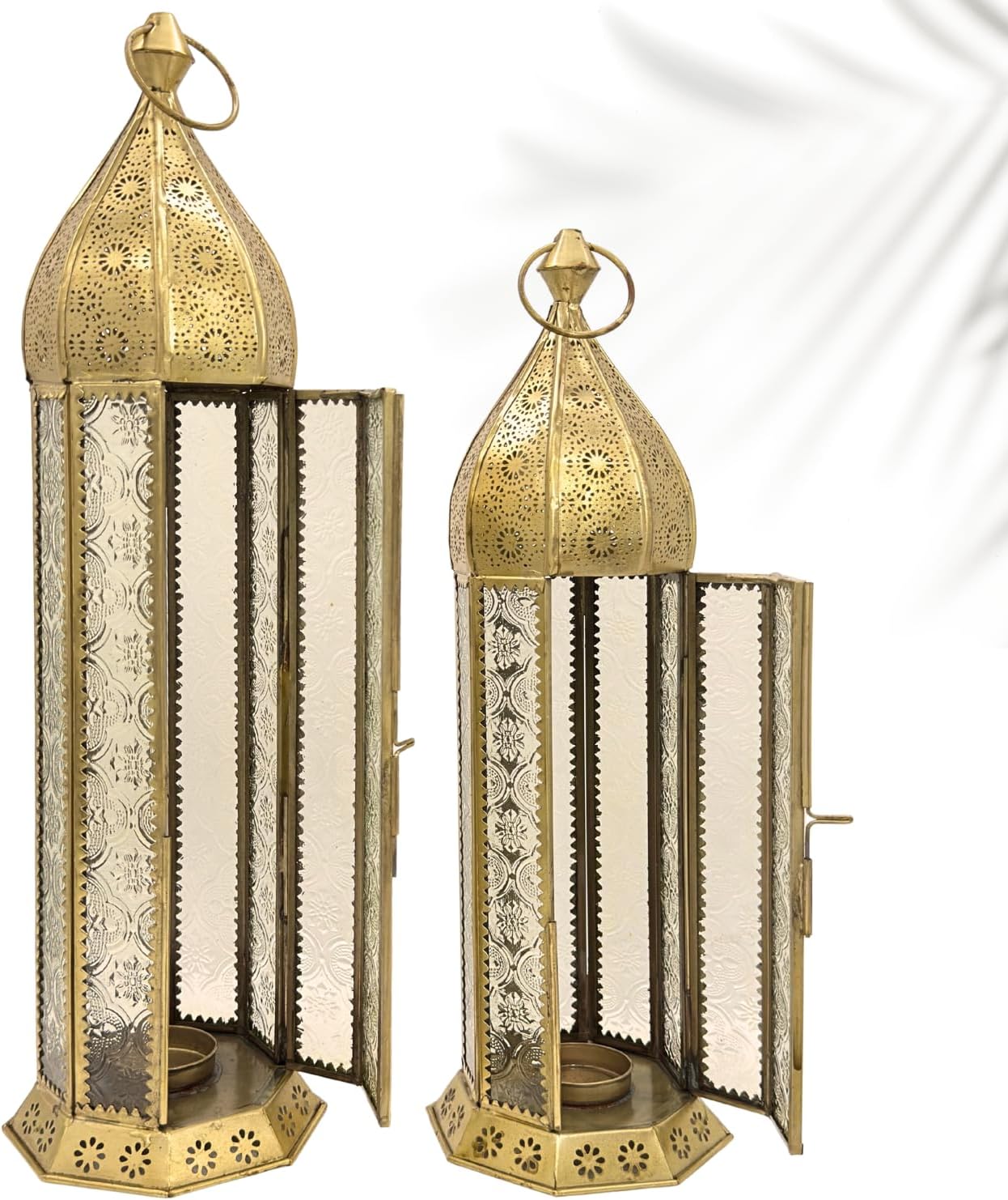 Set of 2 Moroccan Ramadan Lanterns Hexa Shape