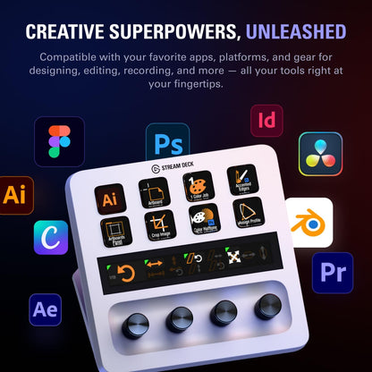 Elgato Stream Deck + White - Studio Controller with LCD Keys