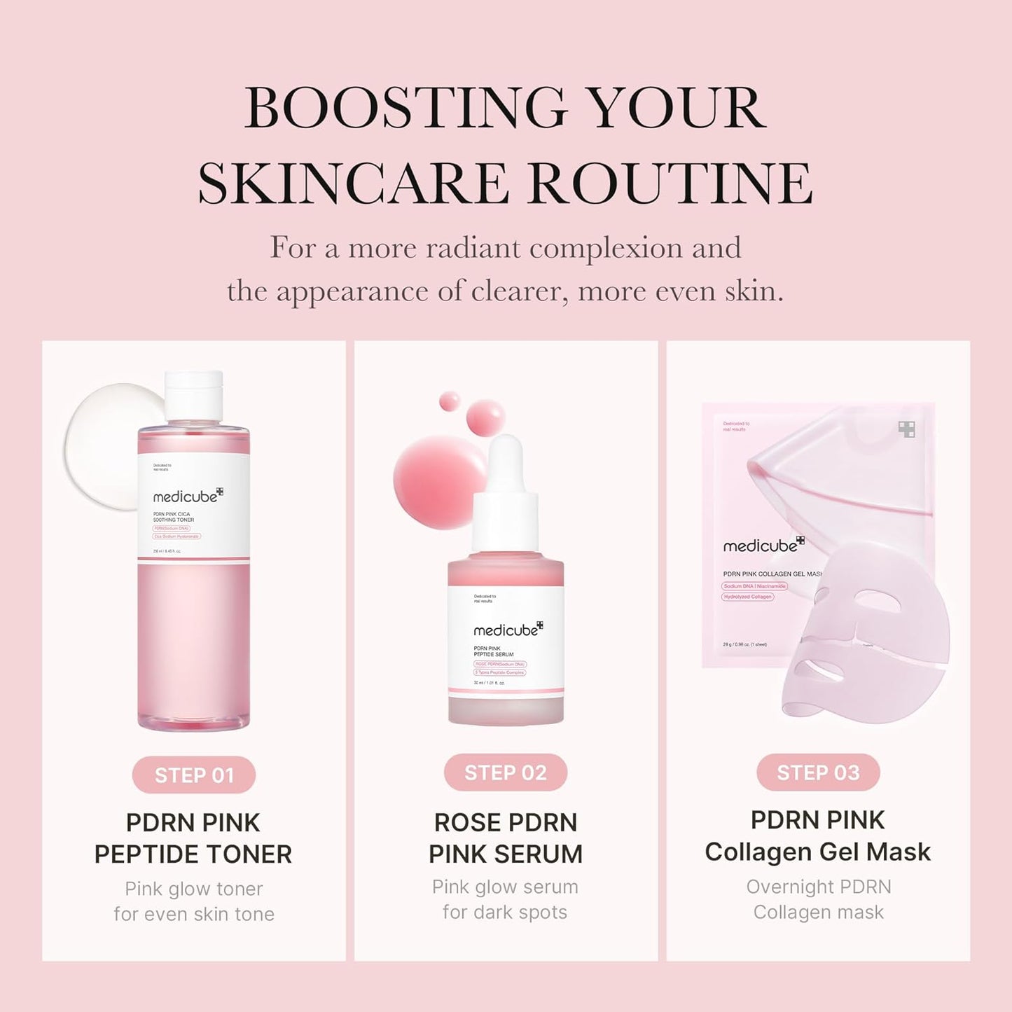Medicube Salmon DNA PDRN Pink CICA Soothing Toner 250ml