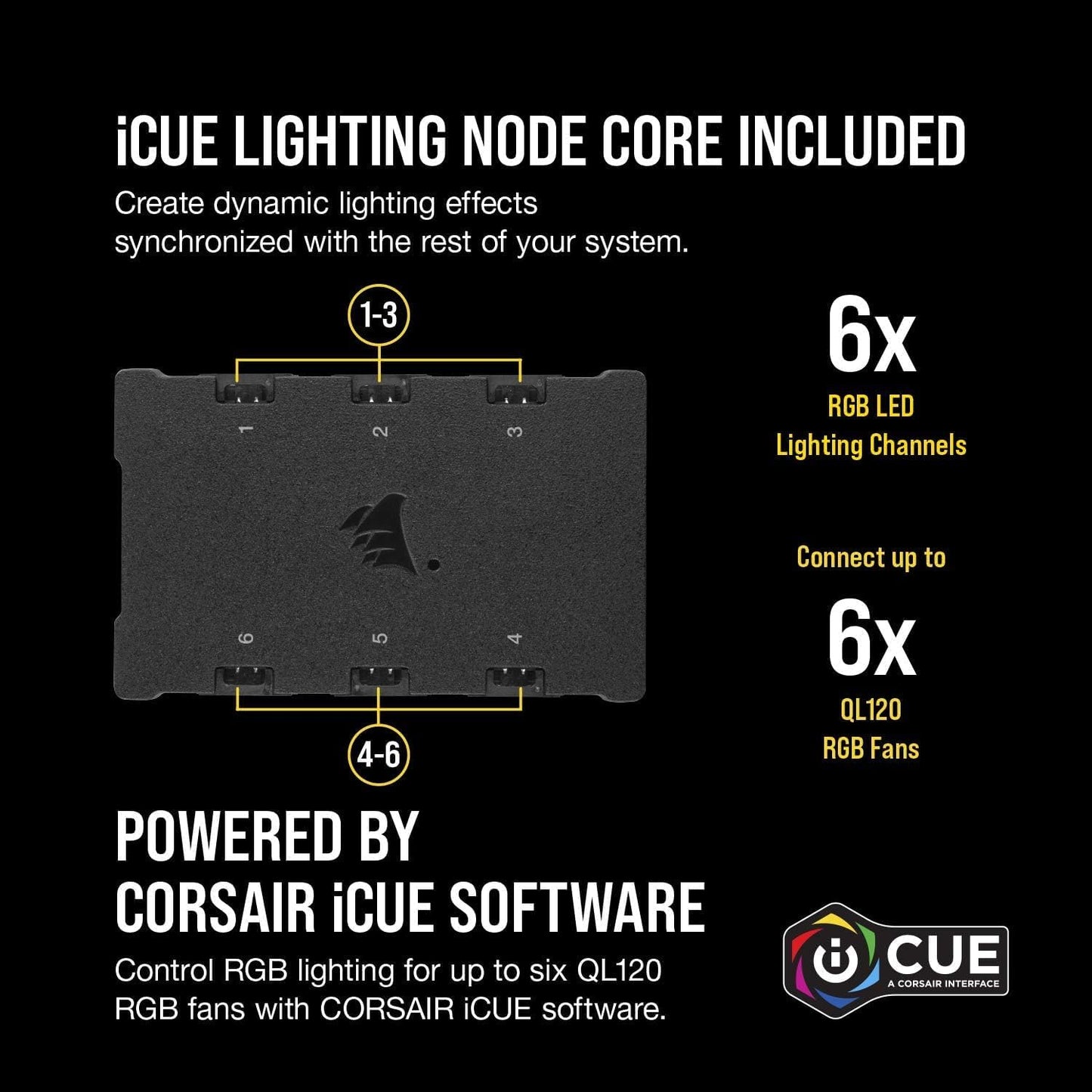 Corsair Ql Series, Ql120 Rgb, 120Mm Rgb Led Fan, Triple Pack